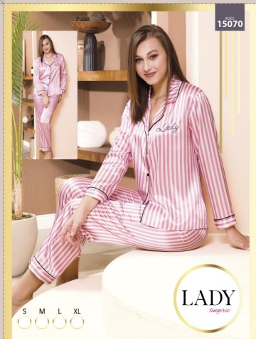 Saten Baskılı Pijama Takımı