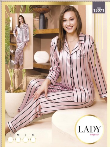 Saten Baskılı Pijama Takımı