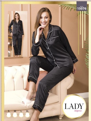 Saten Baskılı Pijama Takımı