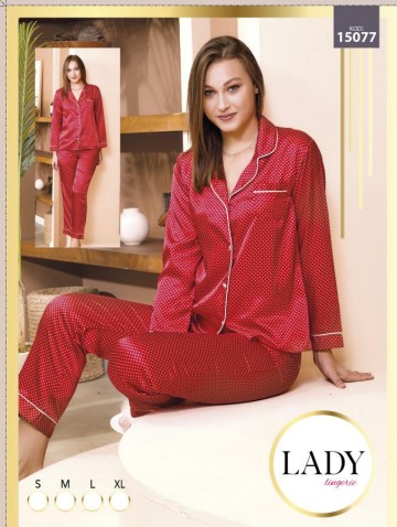 Saten Baskılı Pijama Takımı