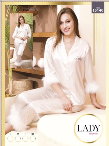 Saten Tüylü Pijama Takımı