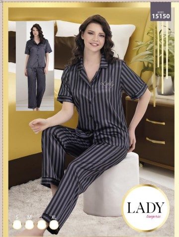 Saten Baskılı Pijama Takımı