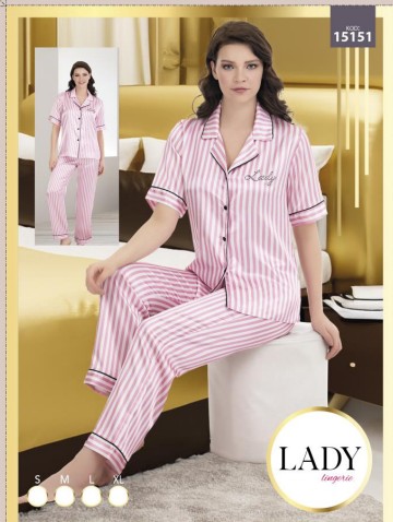 Saten Baskılı Pijama Takımı