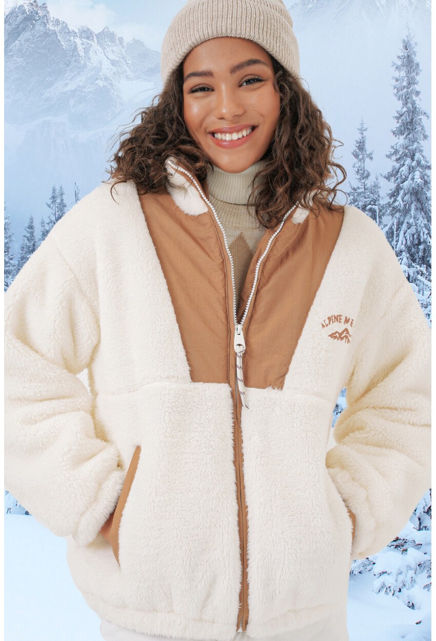 5194 Kadın Peluş Mont Ceket