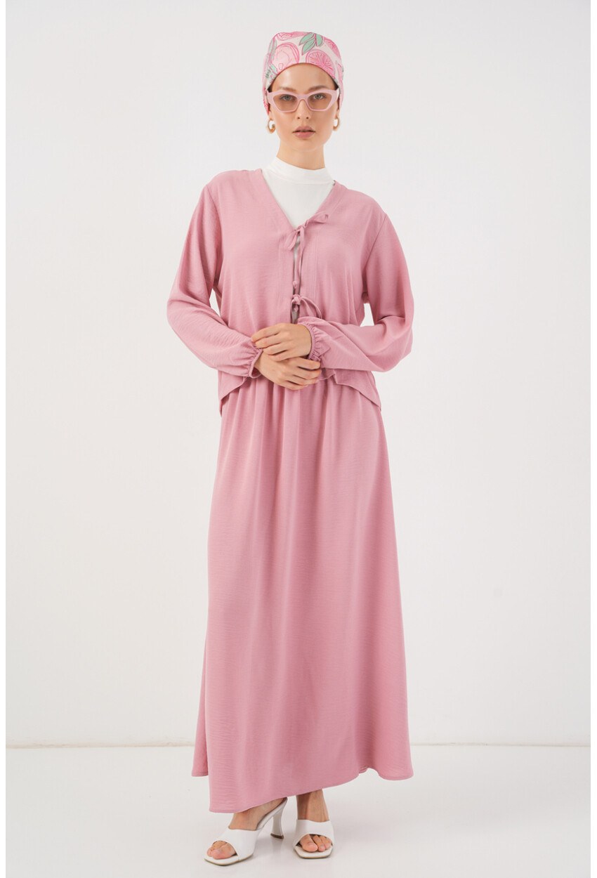 Kadın Ayrobin Kimono Etek İkili Takım 8047