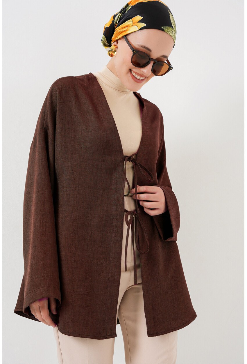 Keten Tesettür Kimono 5968