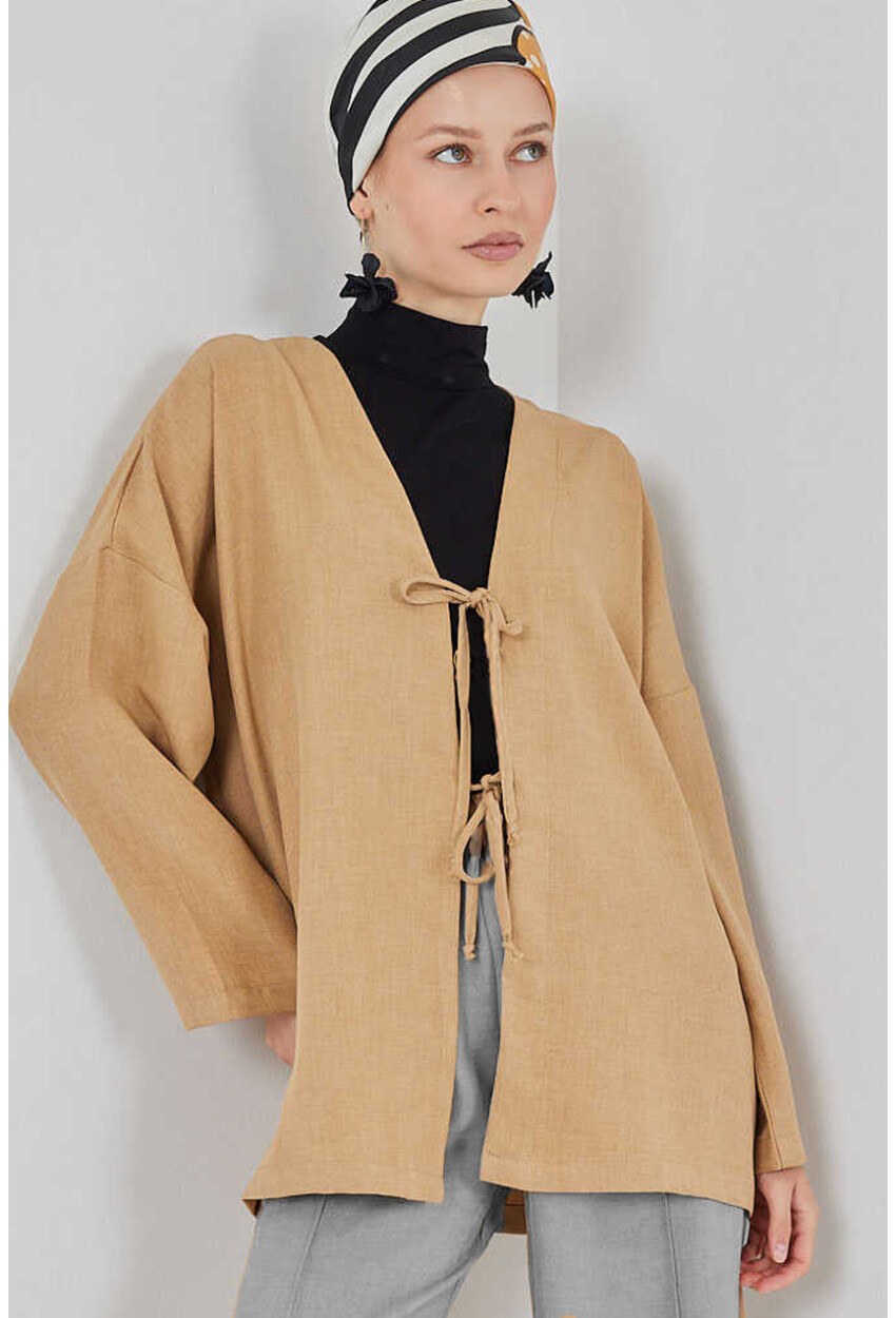 Keten Tesettür Kimono 5968