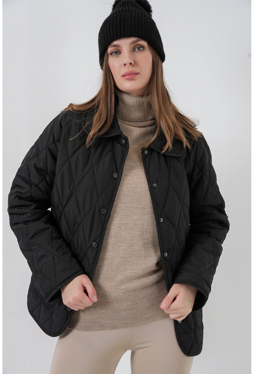Kadın Kapitone Oversize Mont 5226