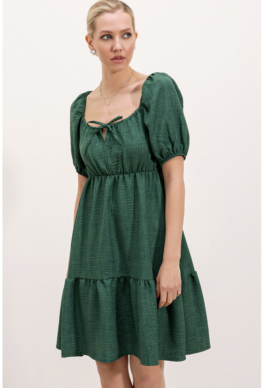 2351 Kloş Poplin Elbise