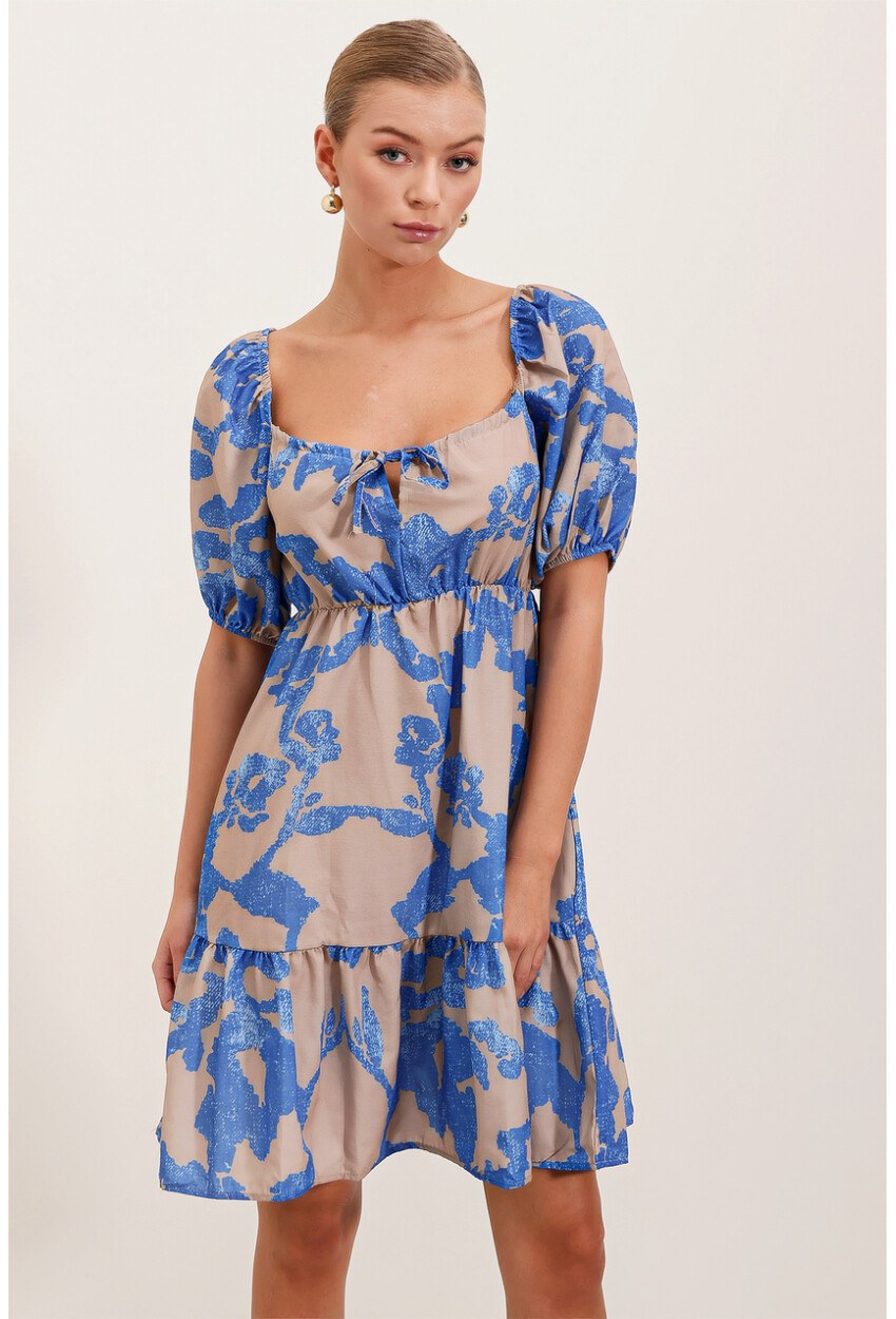 2351 Kloş Poplin Elbise