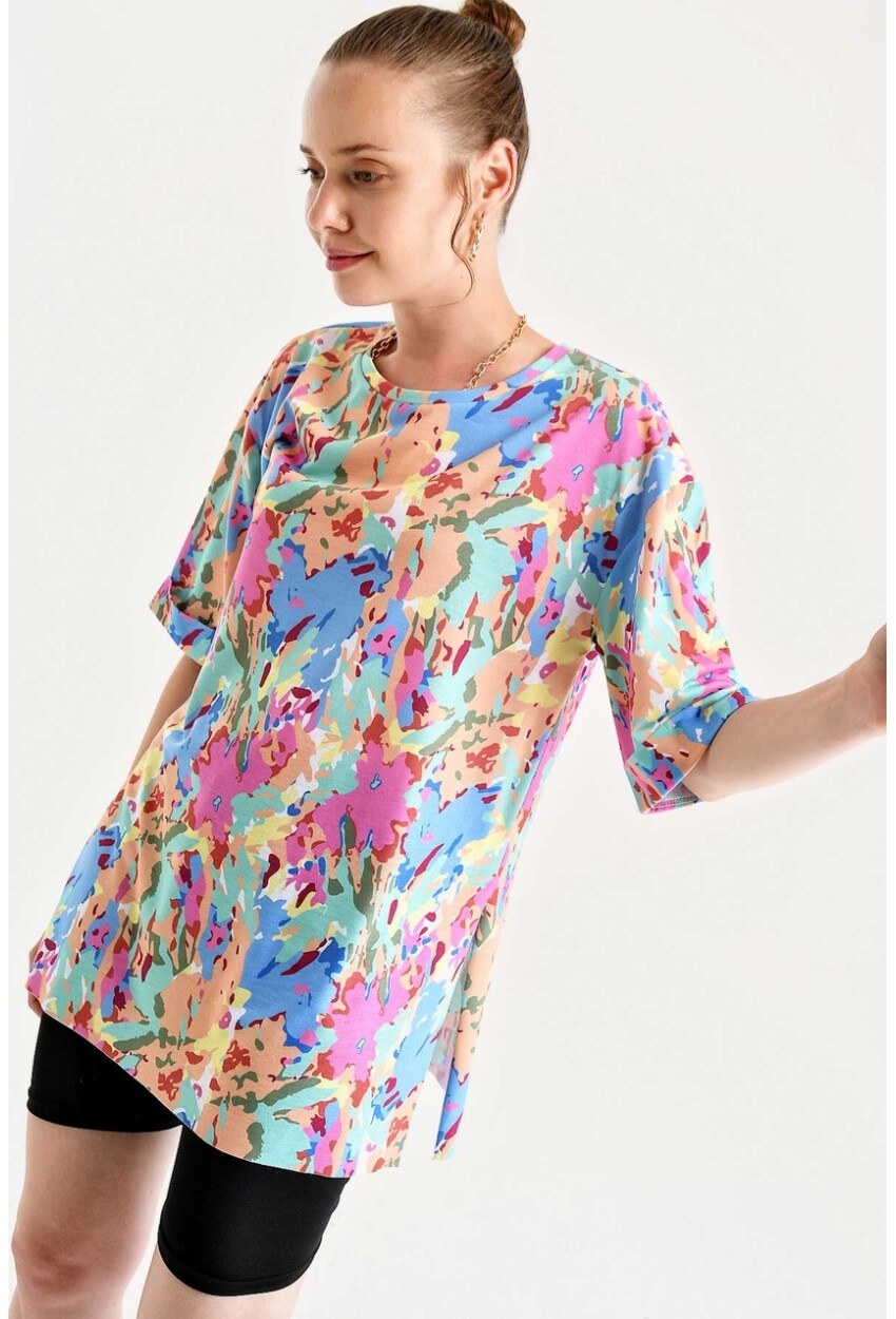 4166 Çok Renkli T-Shirt