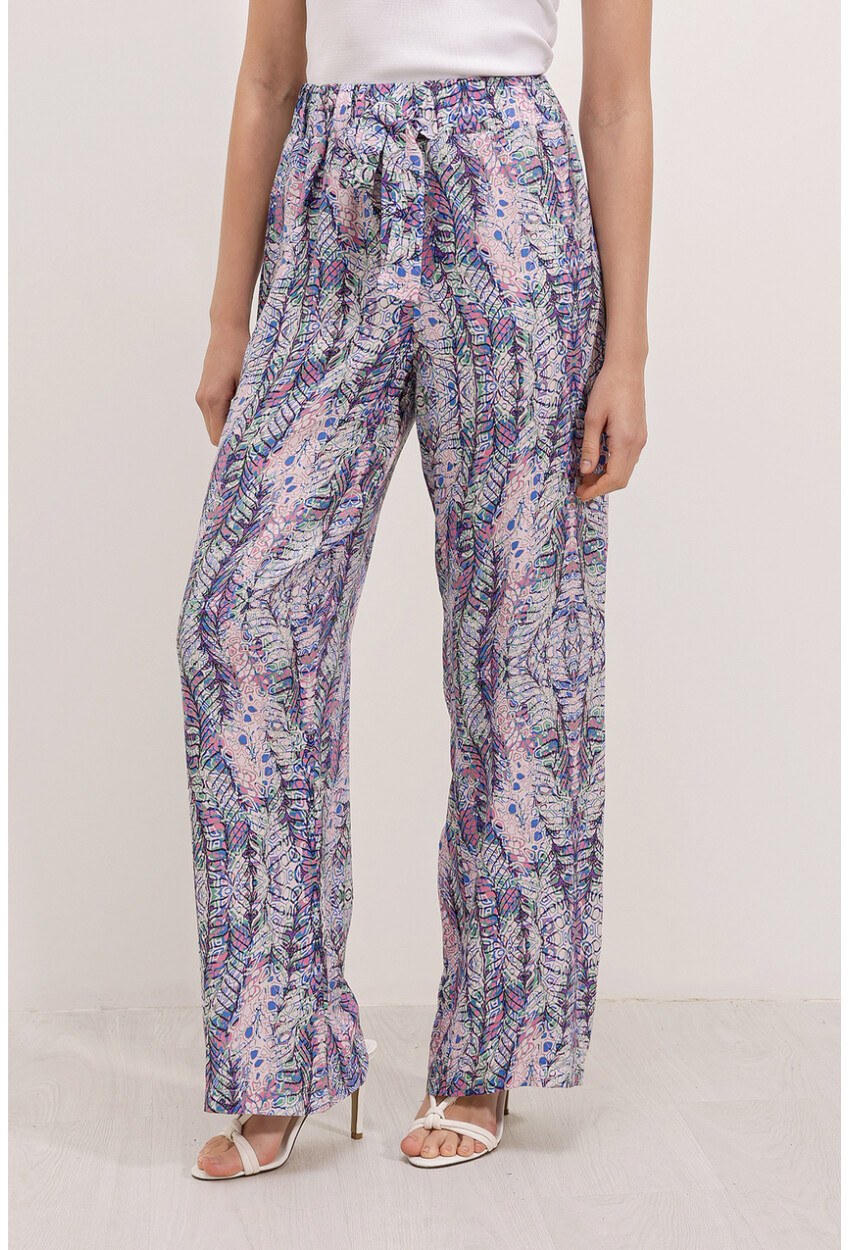 6523 Desenli Bol Paça Pantolon