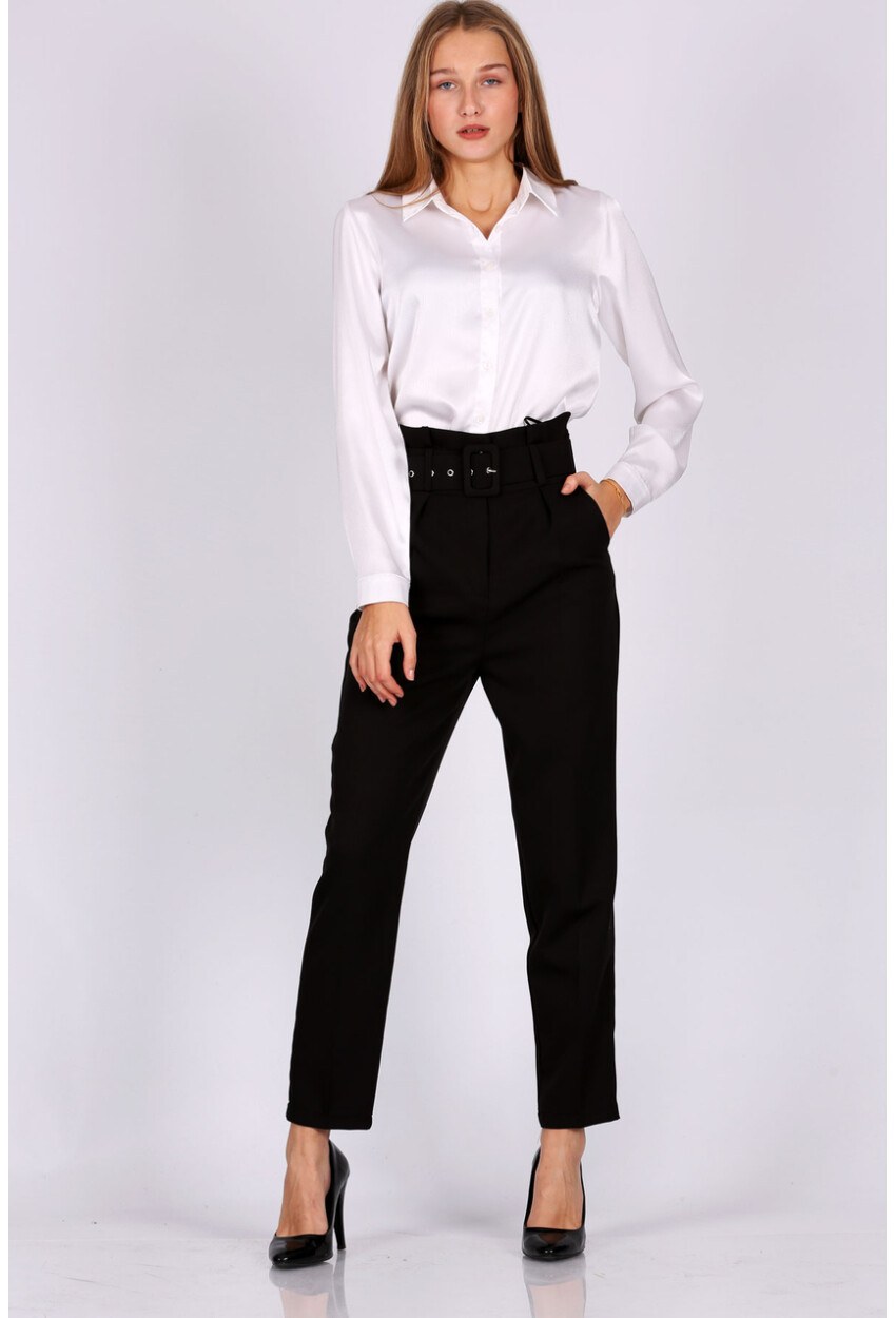 6464 Beli Kemerli Pantolon
