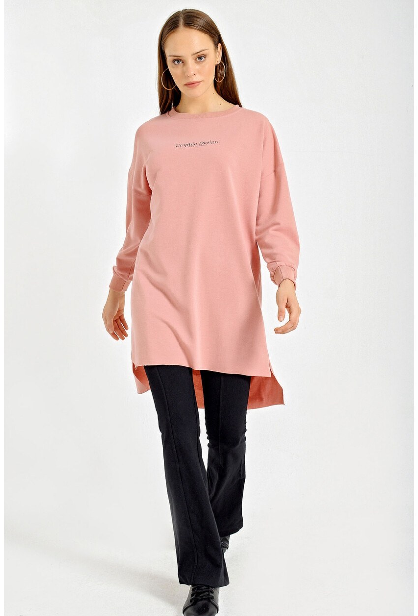 4207 Oversize Baskılı Sweat