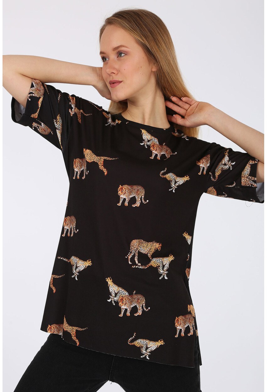4133 Aslan Baskılı Tshirt
