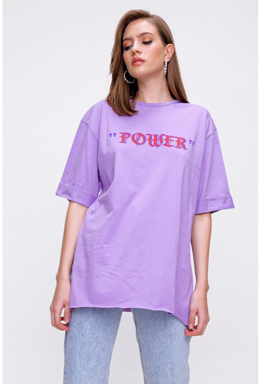 4297 League Baskılı T-Shirt