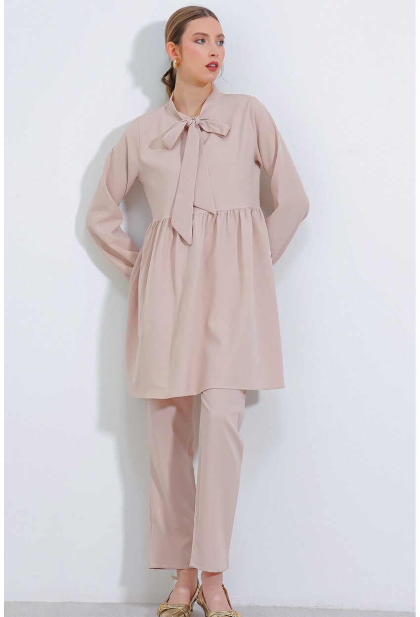 6654 Örme Pantolon Tunik Alt Üst Takım
