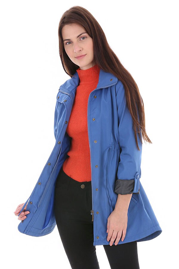 5669 Belden Lastikli Trenchcoat