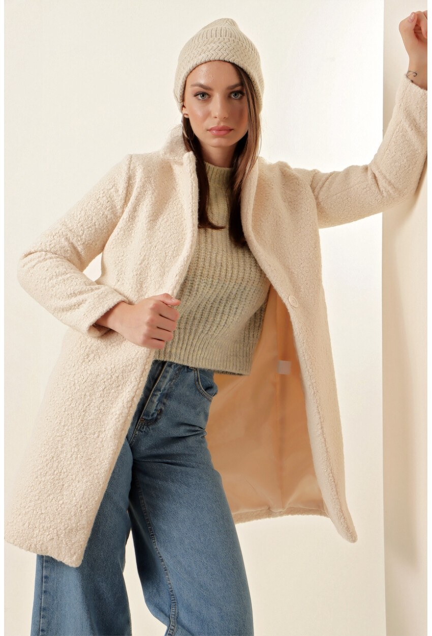 9082 Oversize Kaşe Kaban
