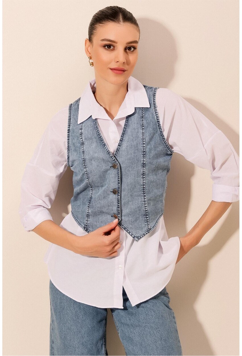 6791 Denim Yelek