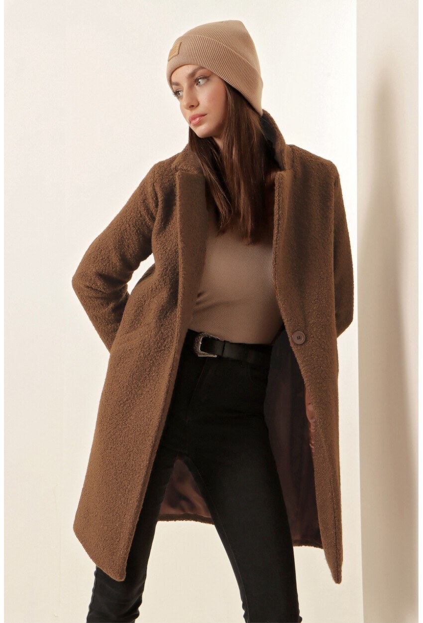 9082 Oversize Kaşe Kaban