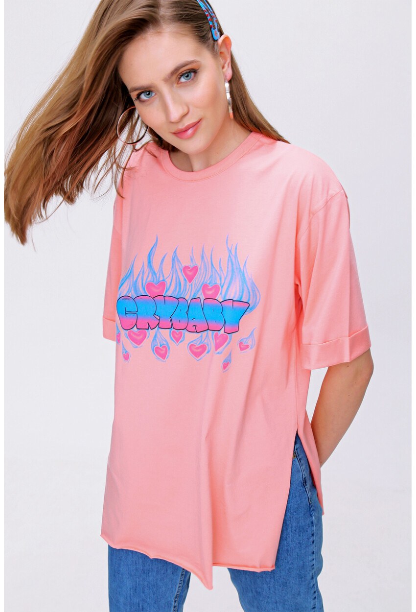 4295 Cry Baby Baskılı T-Shirt
