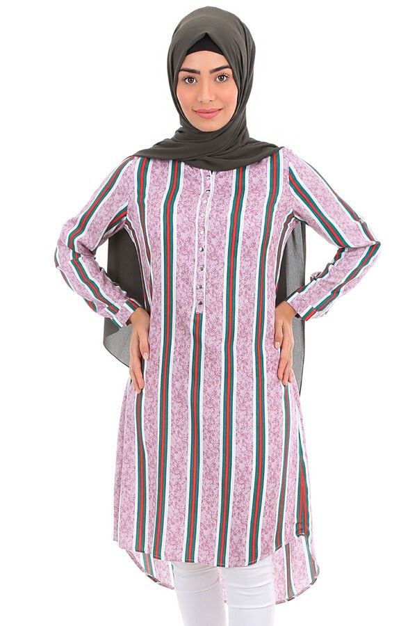 5607 Hakim Yaka Tesettür Tunik