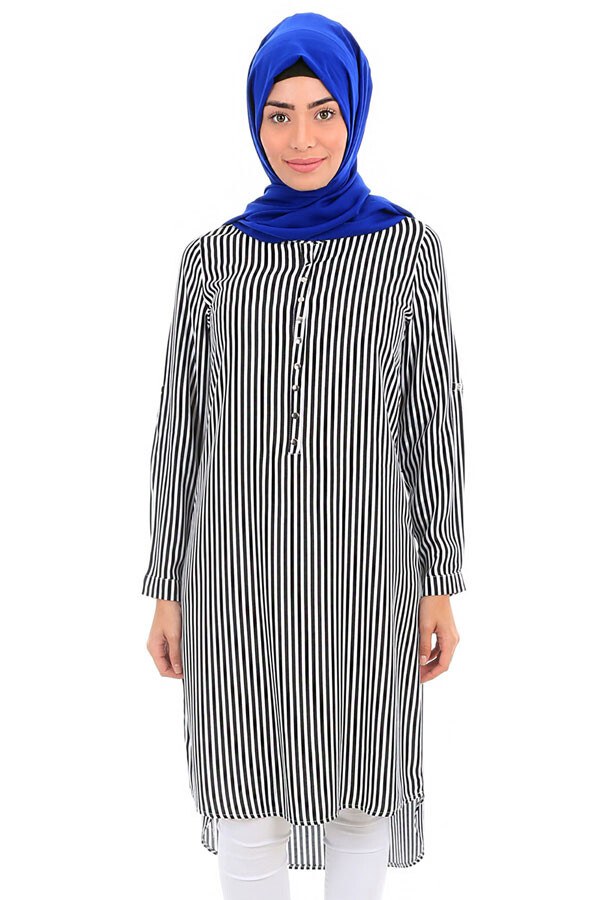 5607 Hakim Yaka Tesettür Tunik