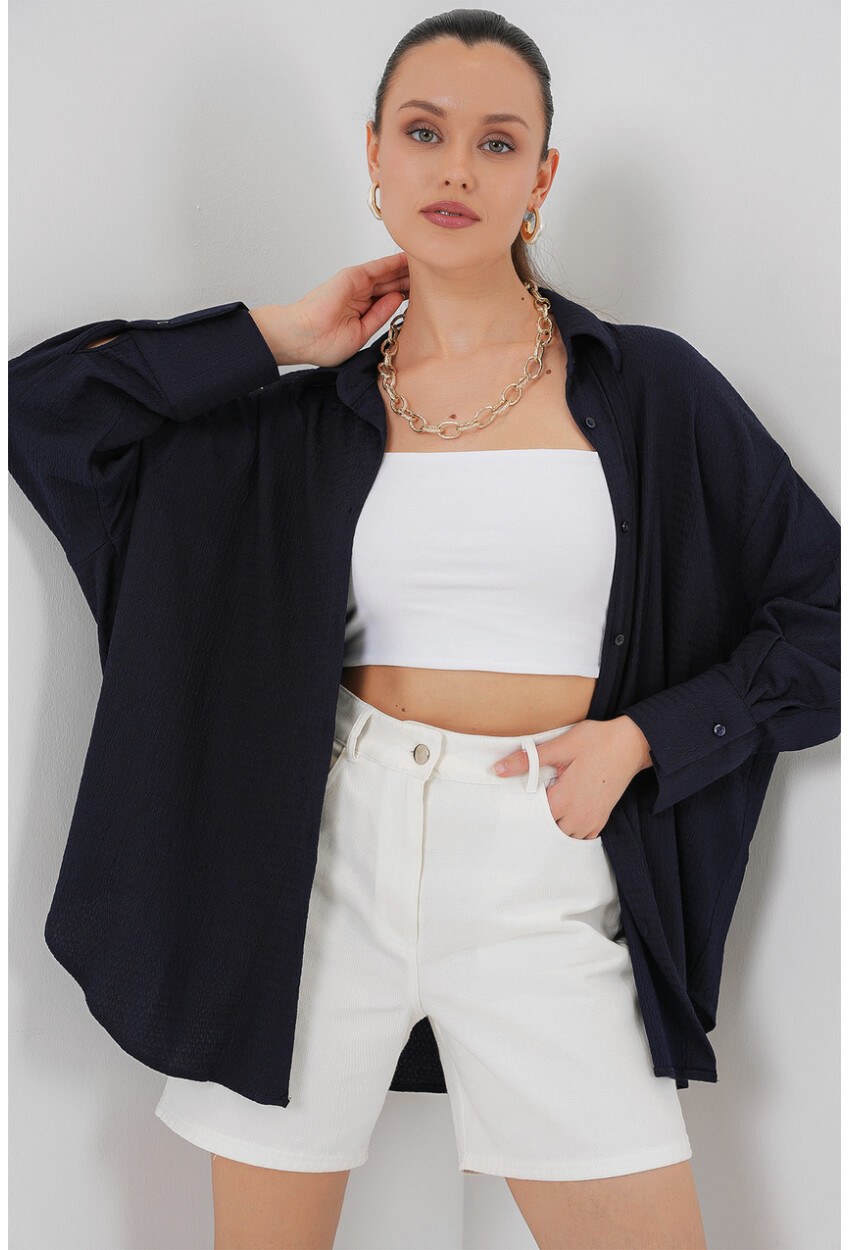 Kadın Örme Oversize Gömlek 20264
