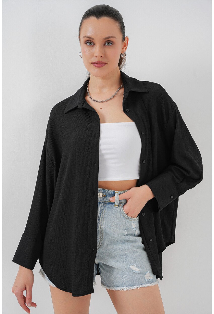 Kadın Örme Oversize Gömlek 20264