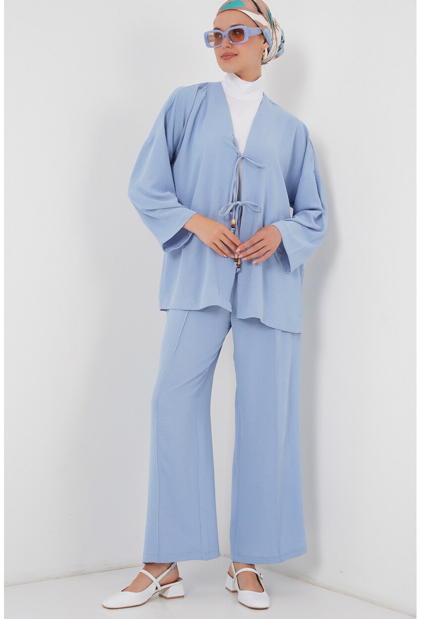 Kadın Ayrobin Kimono Pantolon İkili Takım 6739