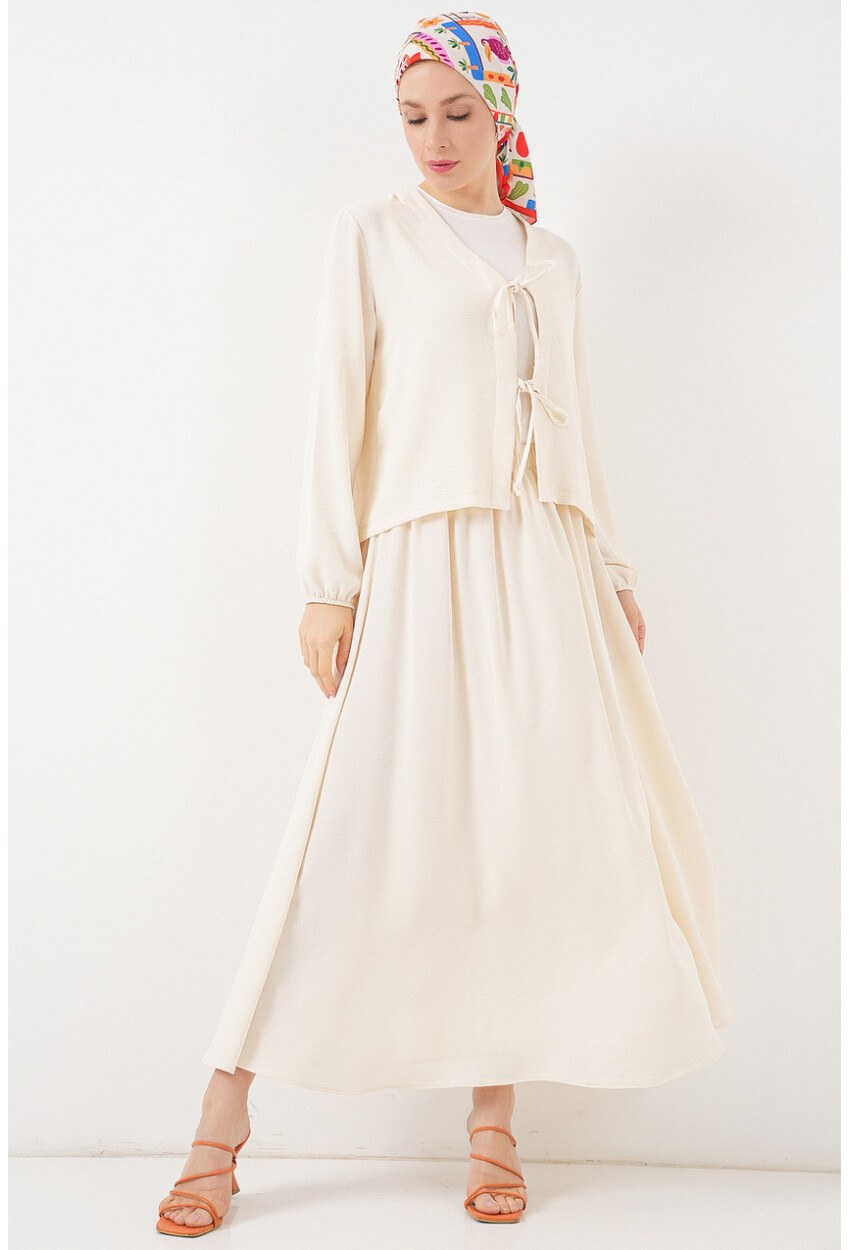Kadın Ayrobin Kimono Etek İkili Takım 8047