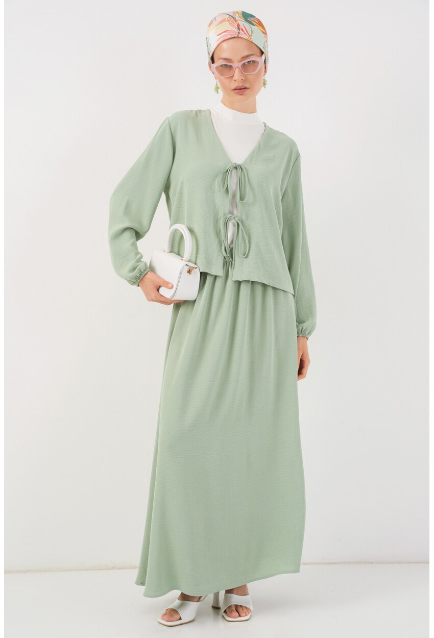 Kadın Ayrobin Kimono Etek İkili Takım 8047