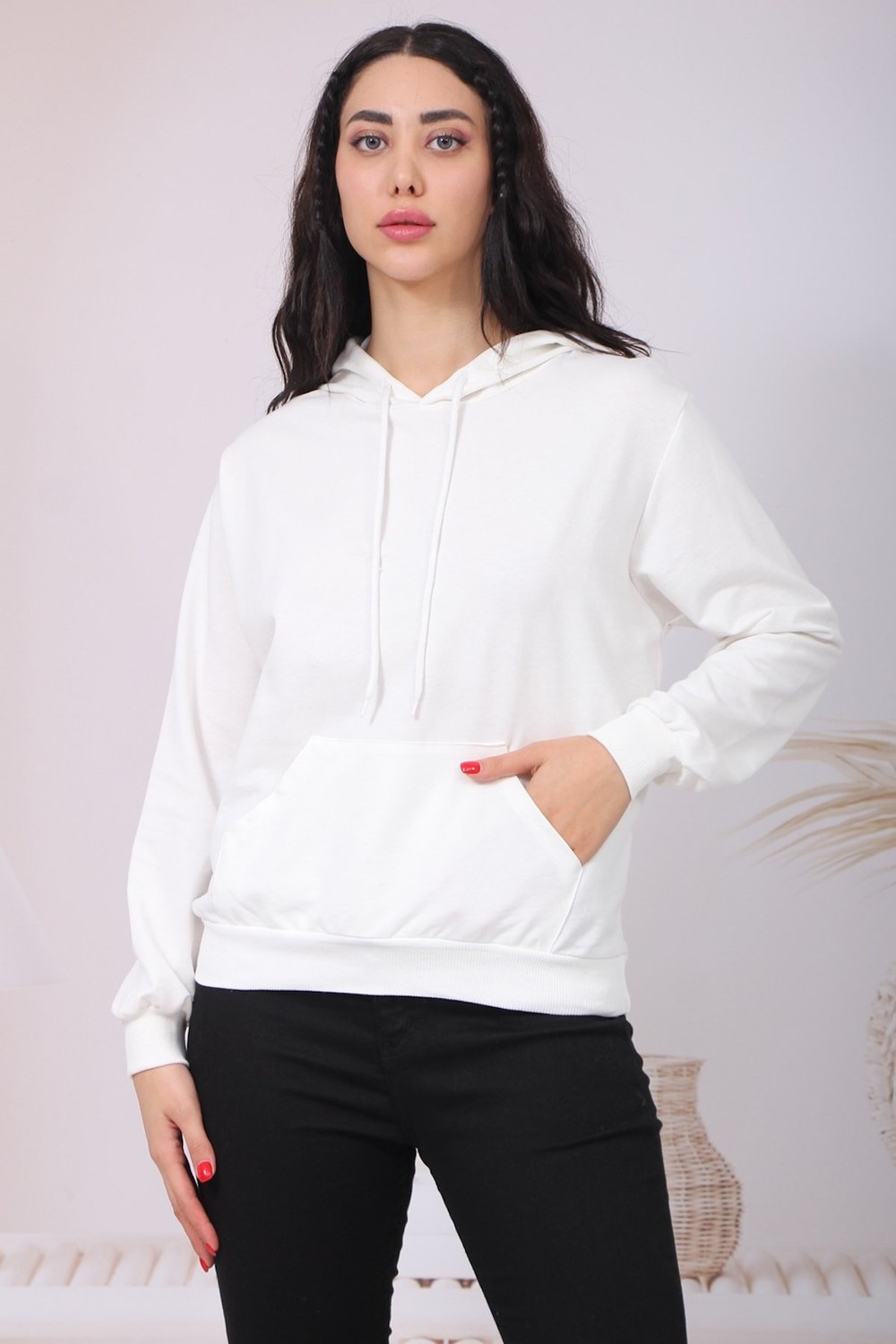 Kapşonlu Kısa Sweat