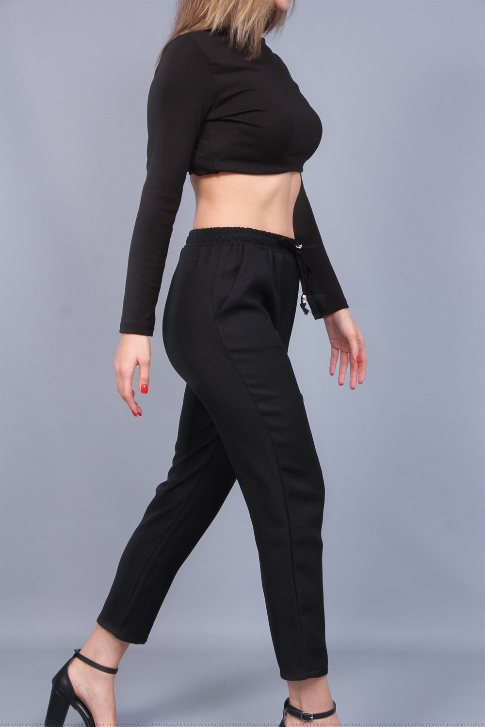 Yünefek Bel Lastikli Pantolon