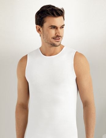 Şahinler Sıfır Kollu Likralı Süprem Atlet Beyaz ME076