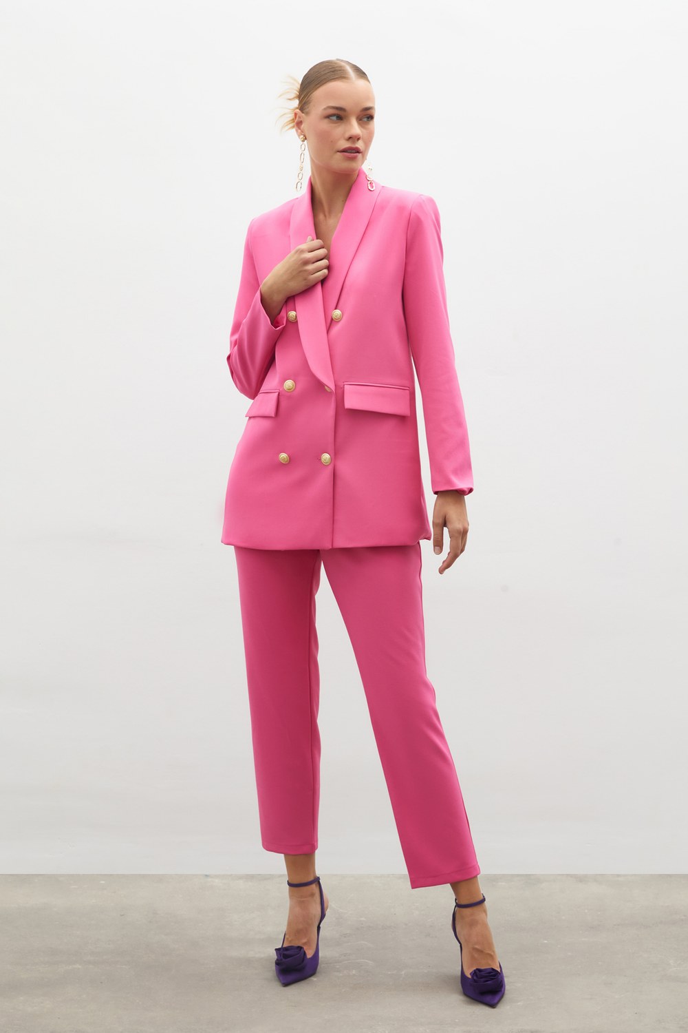 Korsaj Detaylı Pantolon - Pembe