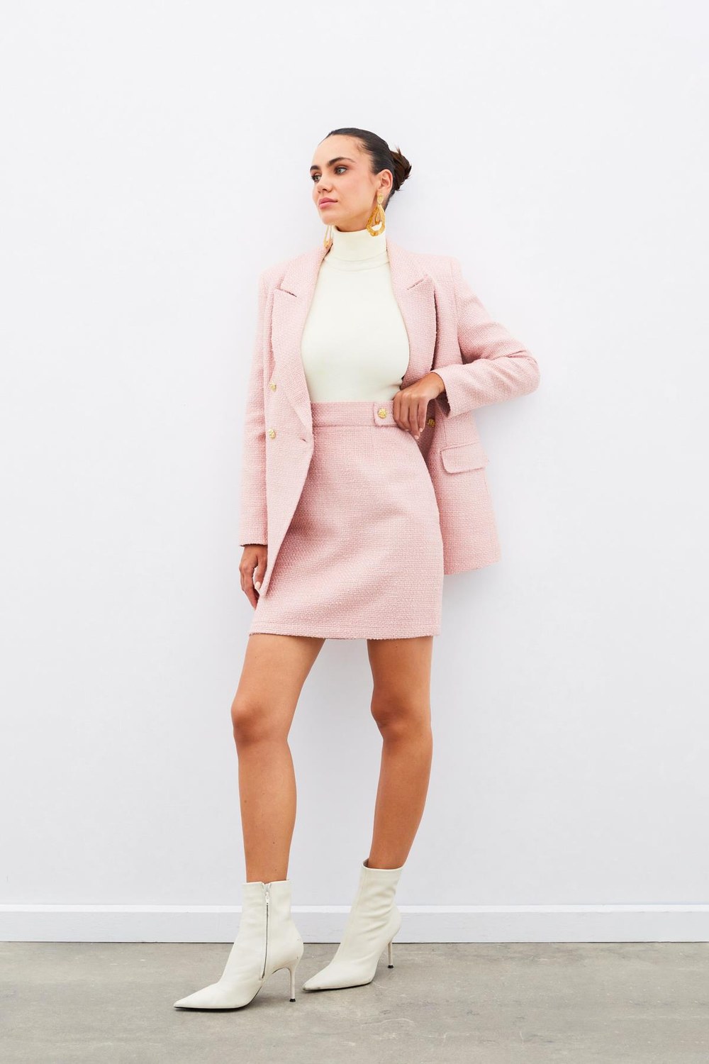 Mini Boy Tüvit Etek - Pembe