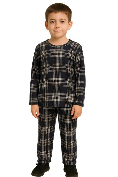 Mini Nigt Erkek Çocuk Süet Pijama Takımı