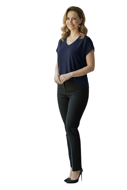 Turlu Kalın V Yaka Bluz Kod :9460297-44