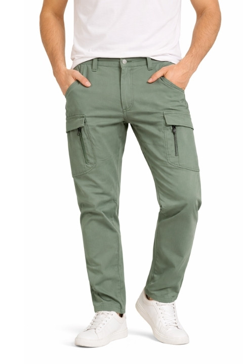 Erkek Çok Cepli Pantolon-Mint Yeşili