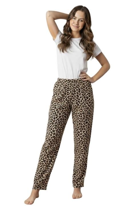 Leopar Desenli Bürümcük Pijama