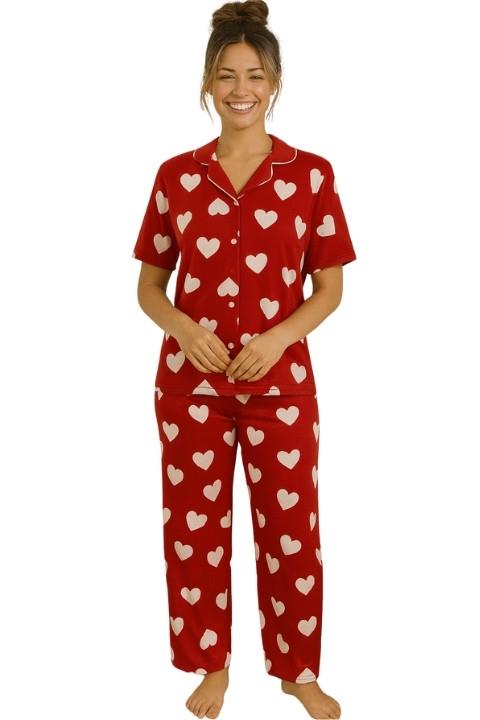 Milan Kadın Düğmeli Pijama Takımı