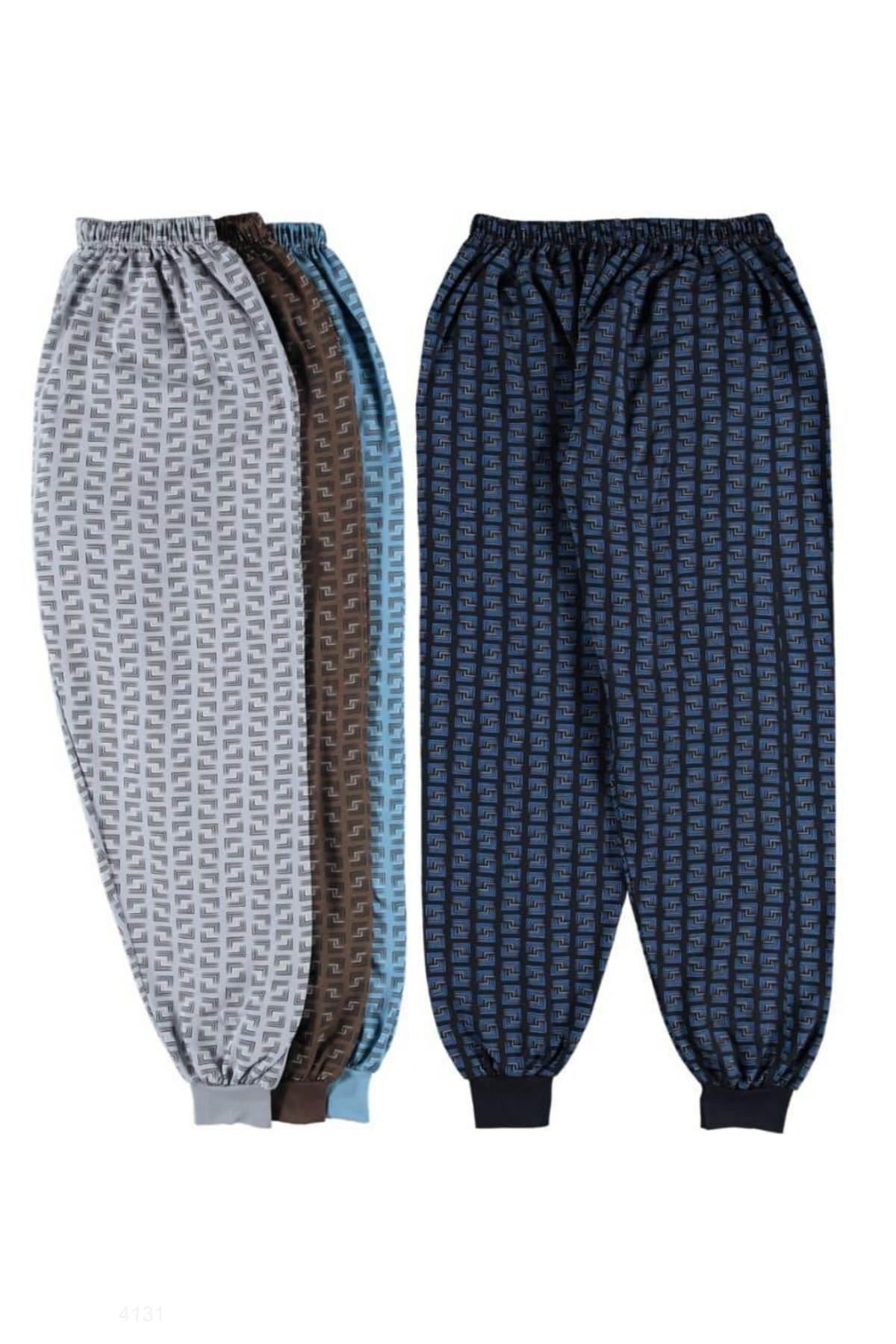 Manşetli Desenli Unisex Pijama