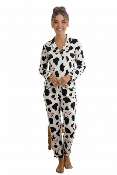 Kadın Düğmeli Pijama