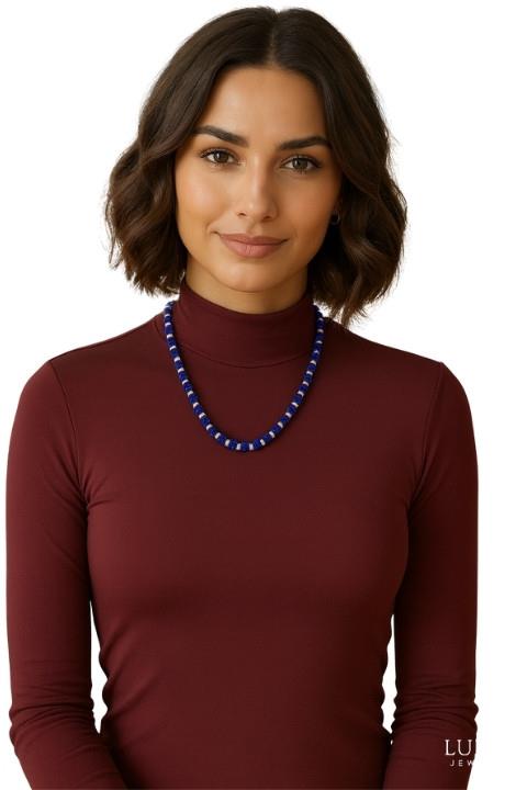 Taşlı Kolye - Lacivert