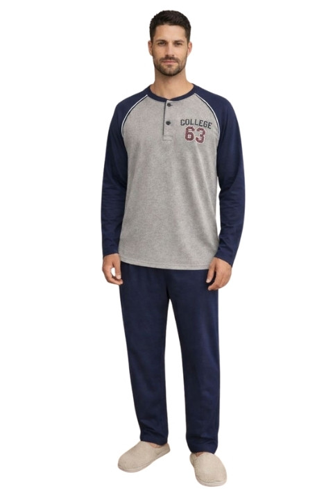 Erkek Uzun Kol İki İplik Şardonlu Pijama Takım 2095 Hfz