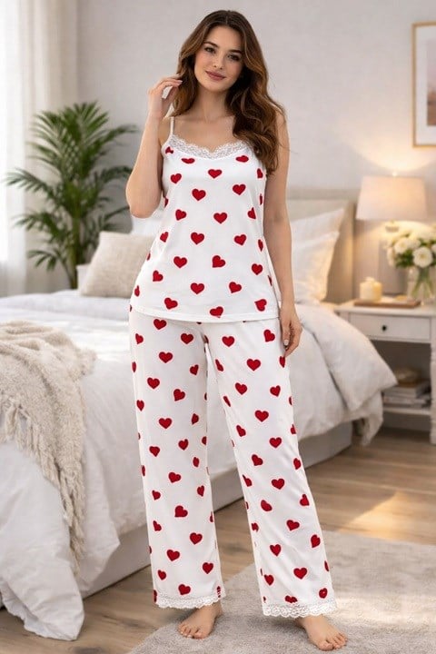 Kadın Milan İp Askılı Pijama Takımı