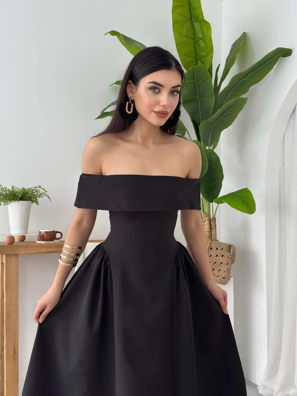 Stars Straplez Elbise ETK-00618-siyah
