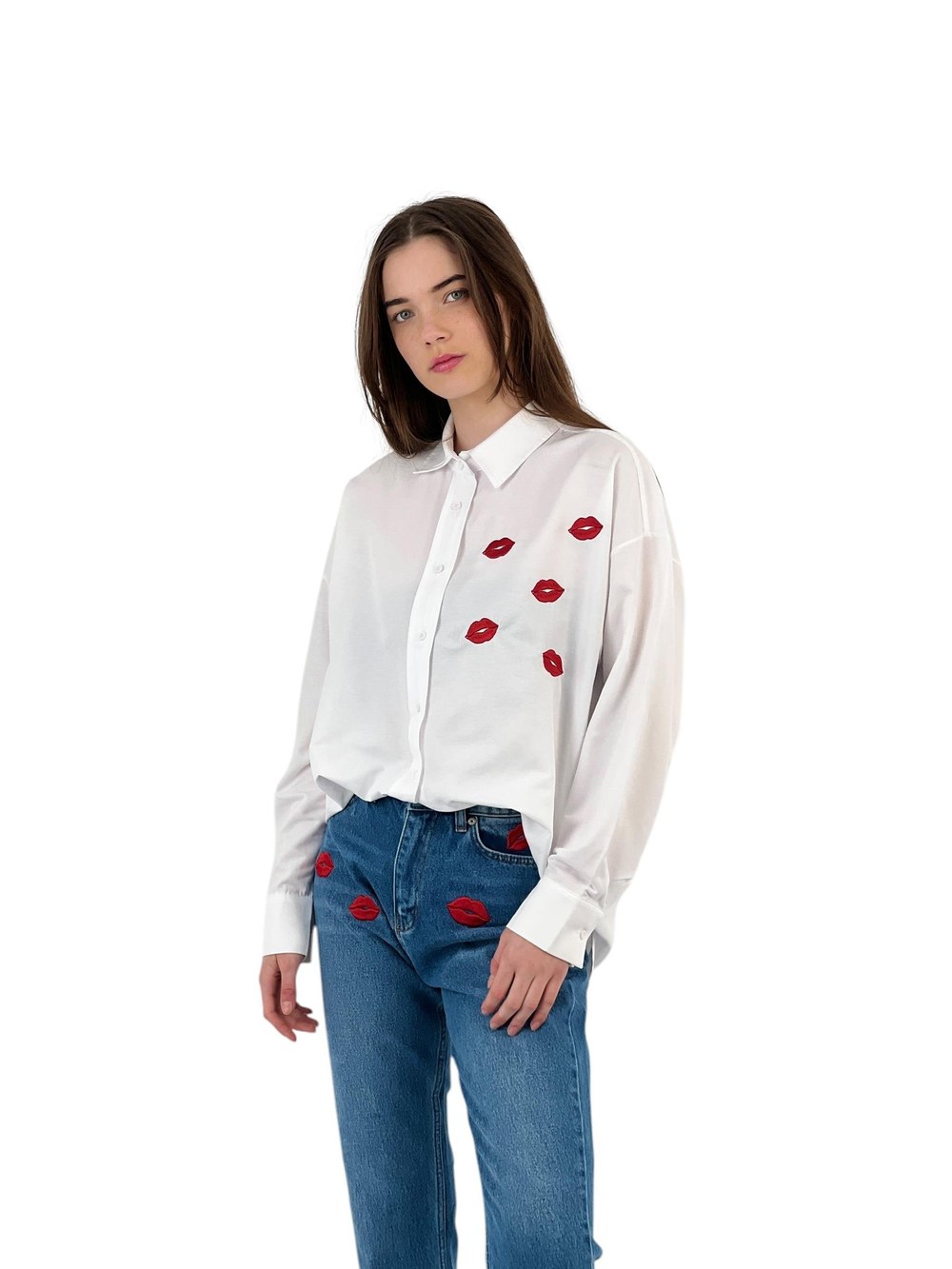 Beyaz Oversize Gömlek
